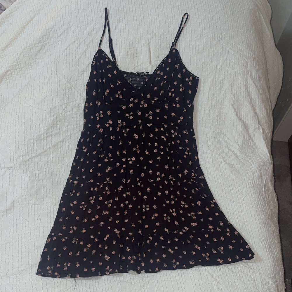 Floral Black Dress